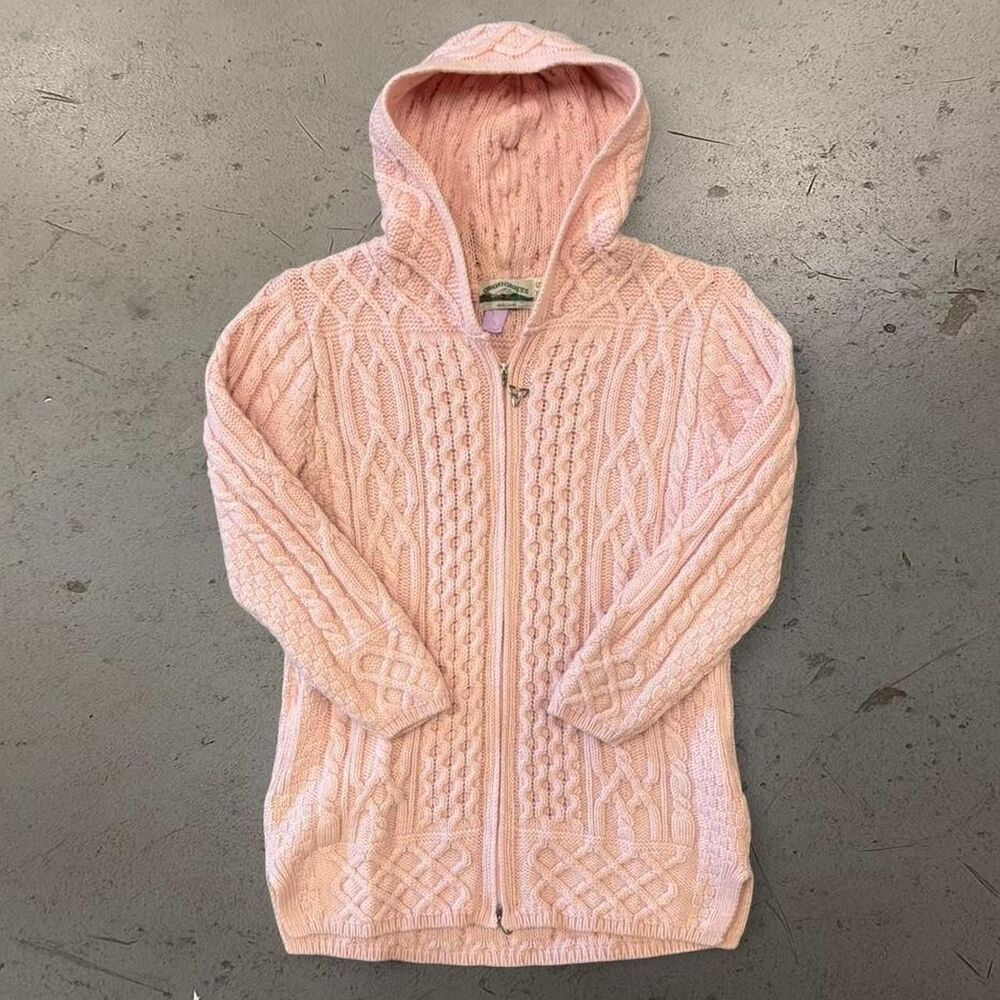 Vintage Womens Irish Knit Merino Wool Sweater SZ S